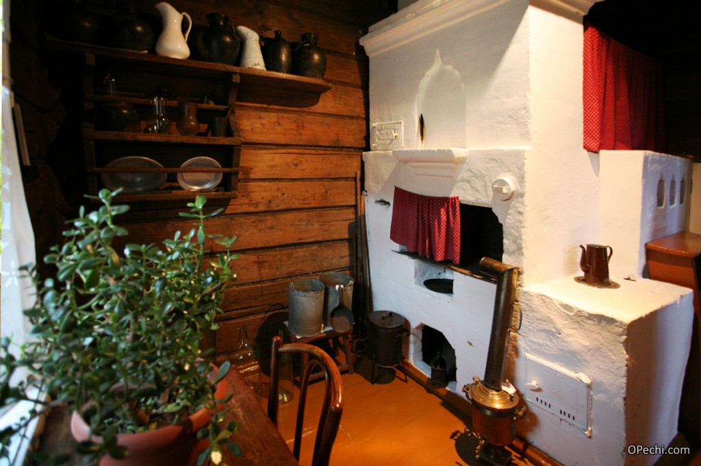 Русская печь, используемая на дачах и в частных домах